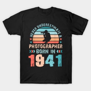 Photographer born 1944 80th Birthday Gift T-Shirt